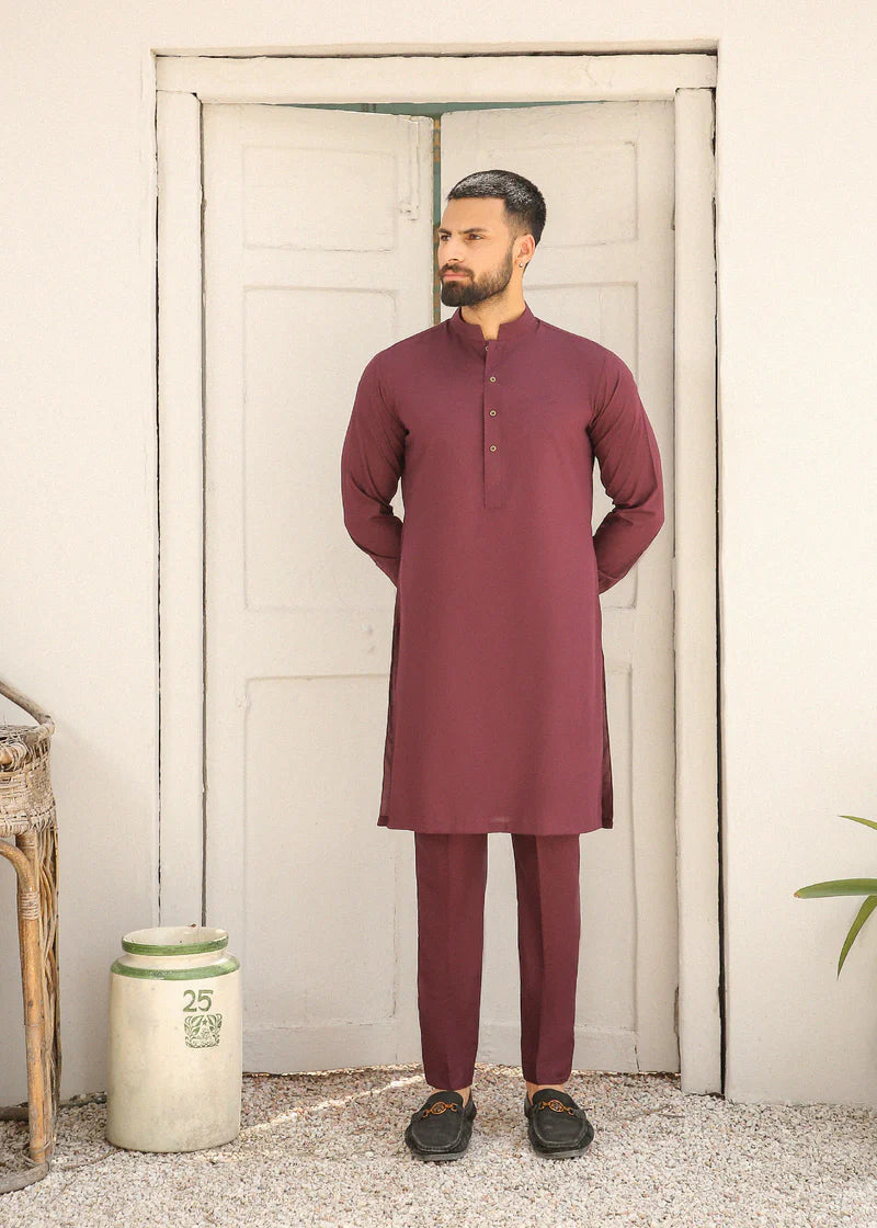 Maroon Kurta & Pants MK-009