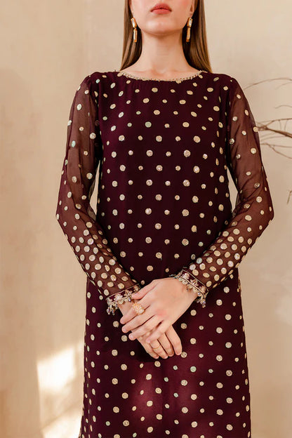 Mulberry Embroidered Dress LF-018