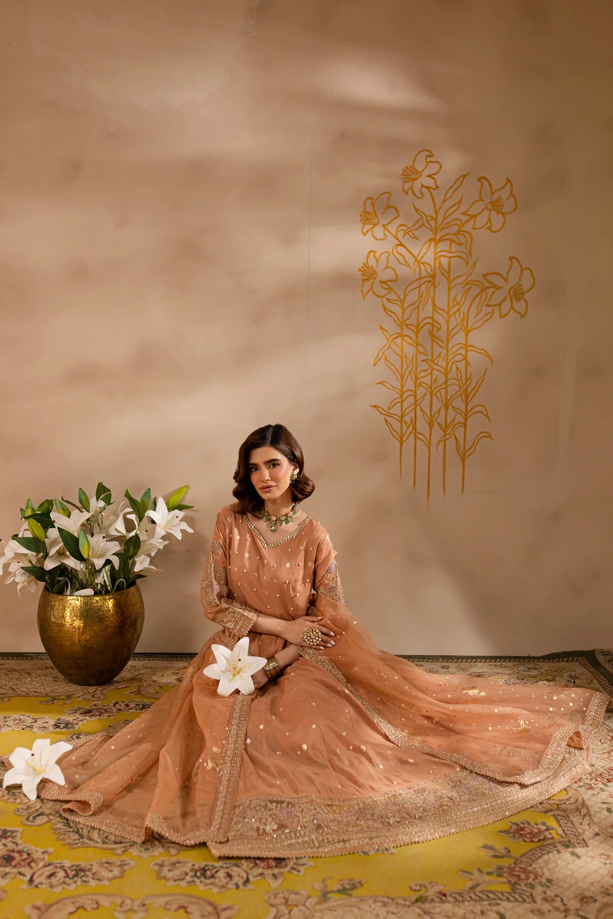 Pink Pakistani Formal Dress online in USA