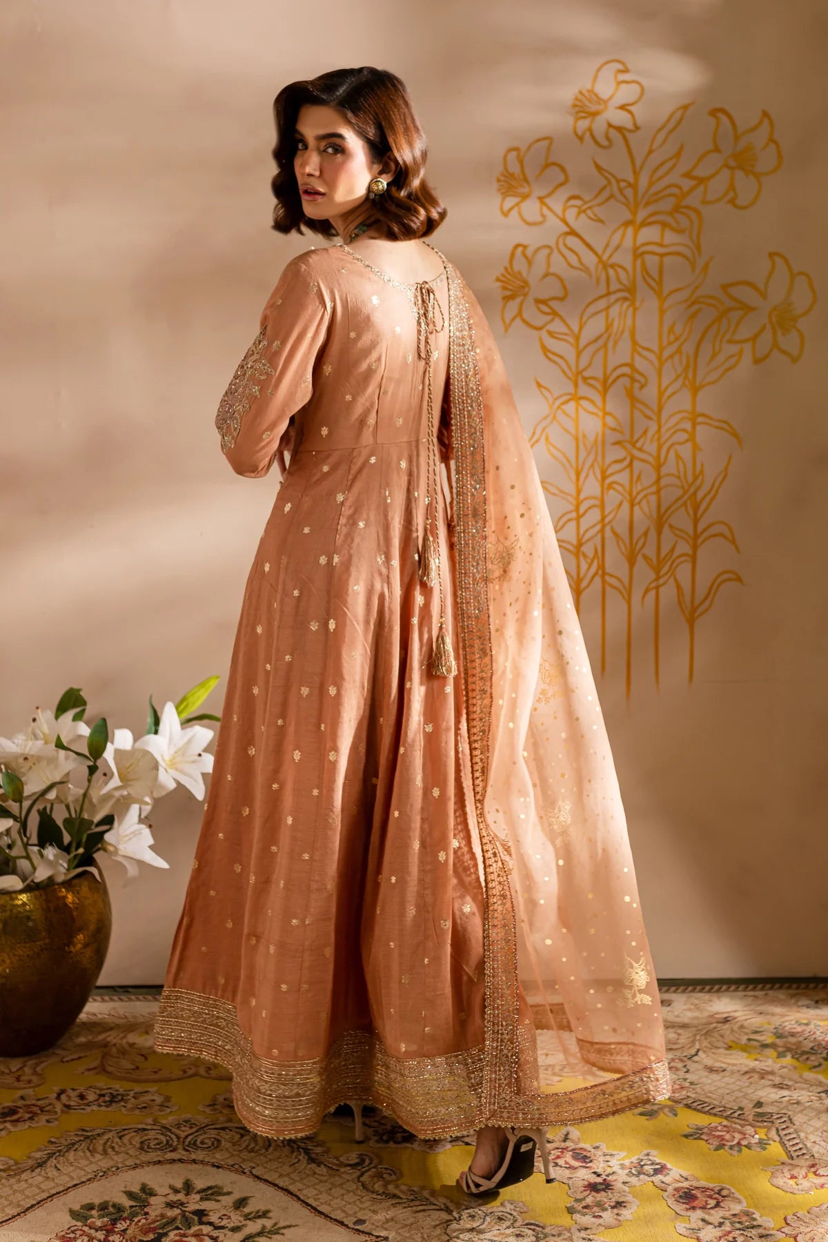 Pink Pakistani Formal Dress online in USA