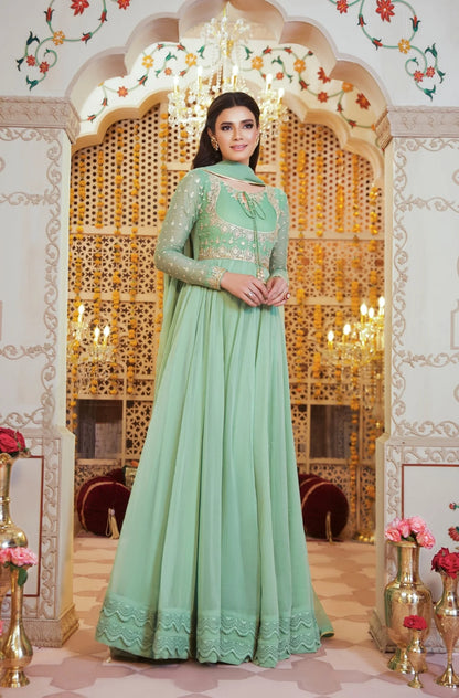 Pistachio Chiffon Dress LF-009