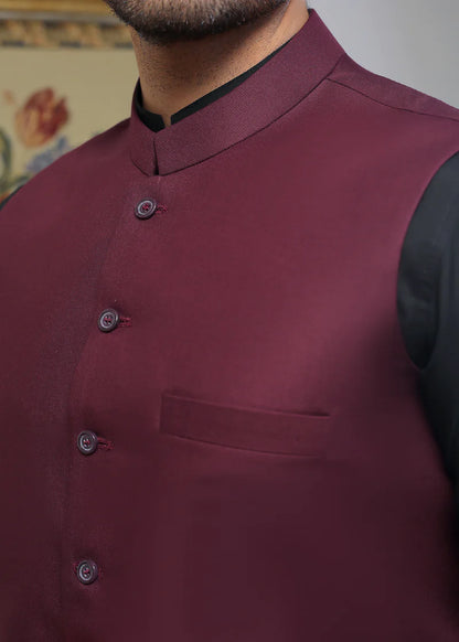 Maroon Men Waistcoat WC-004