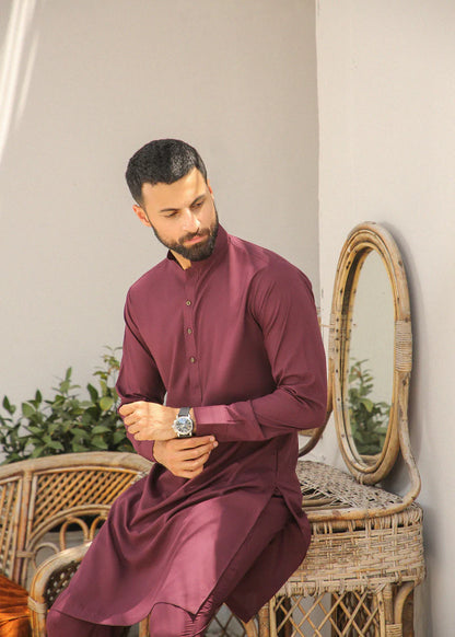 Maroon Kurta & Pants MK-009