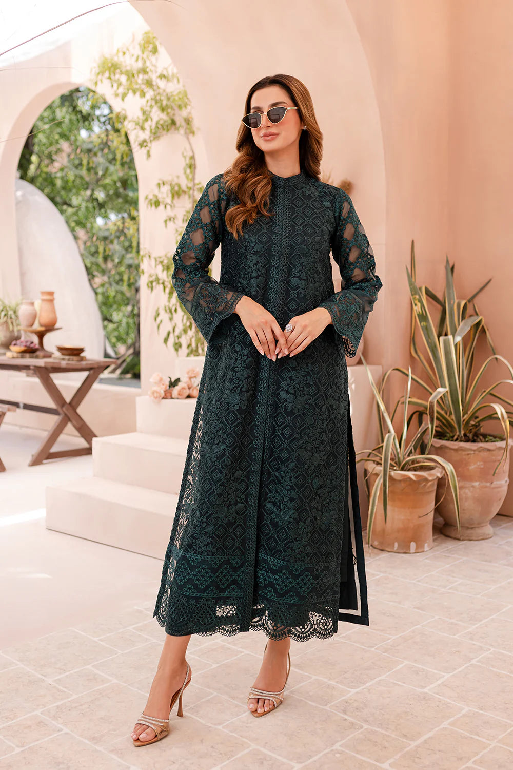 Azure Green Pakistani Women dress