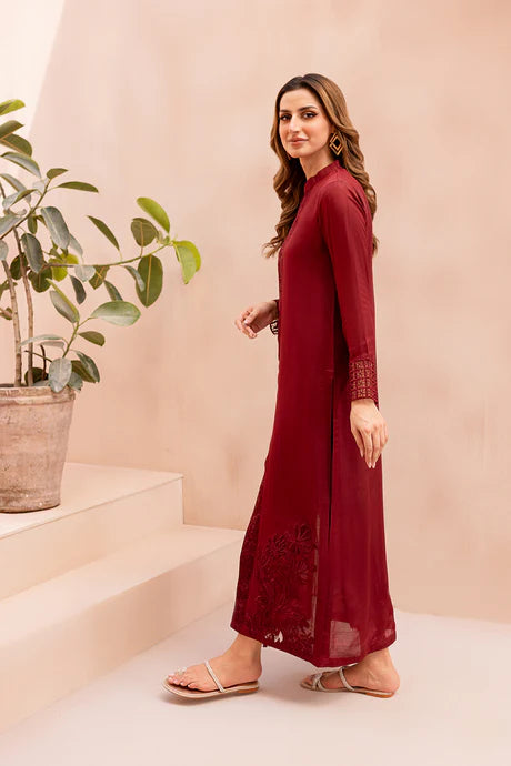 Azure Maroon Pakistani women Dress