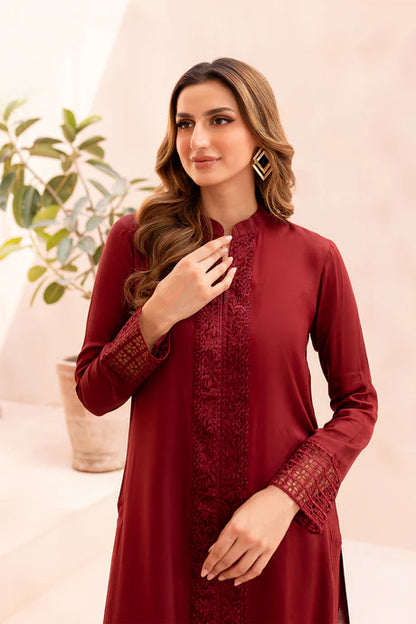 Azure Maroon Pakistani women Dress