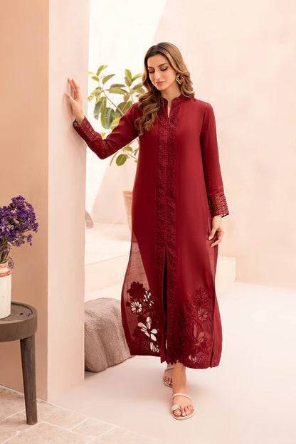 Azure Maroon Pakistani women Dress