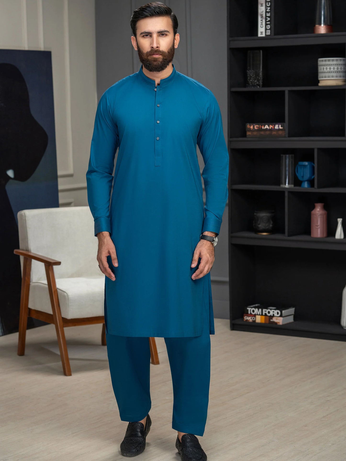 Blue Men Shalwar Kameez MN-010