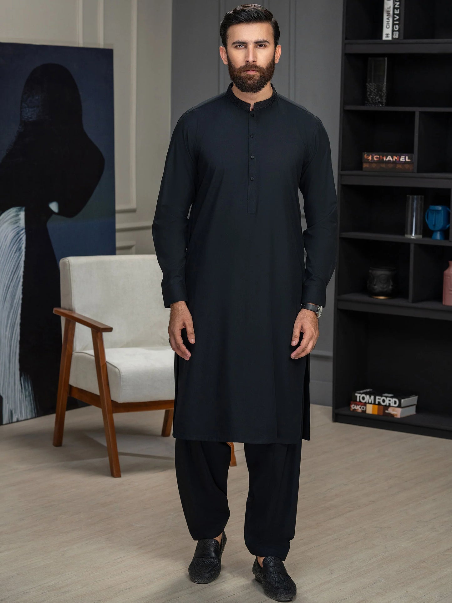 Black Men Shalwar Kameez MN-012