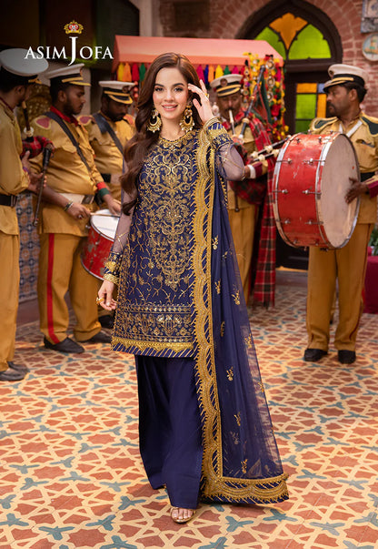 Blue festive pakistani salwar suit