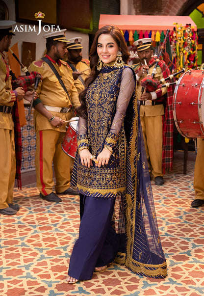 Blue festive pakistani salwar suit