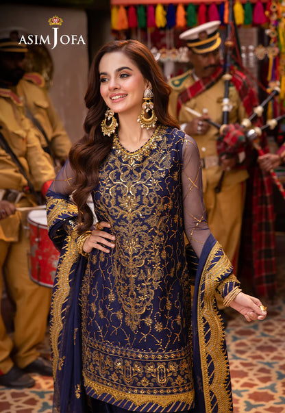 Blue festive pakistani salwar suit