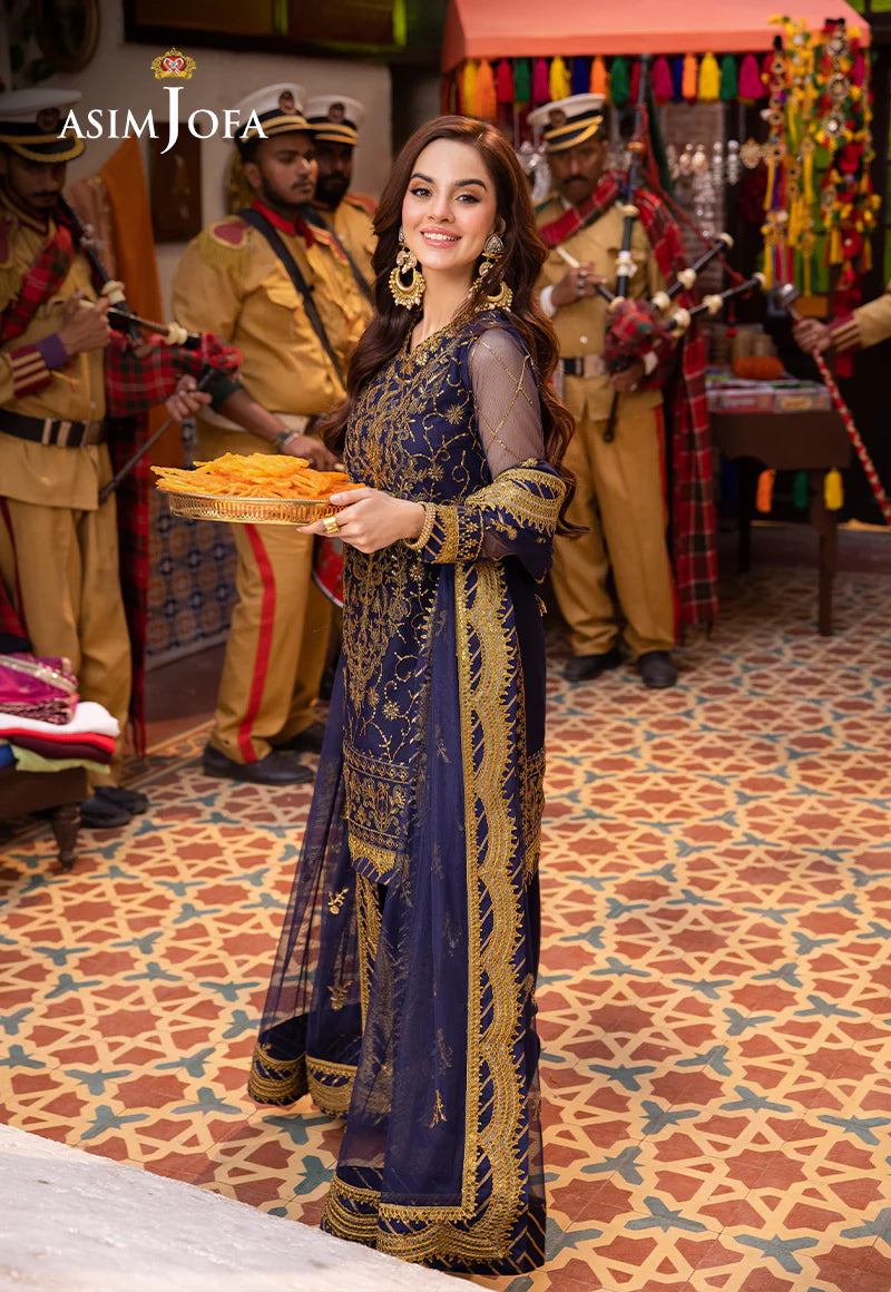 Blue festive pakistani salwar suit