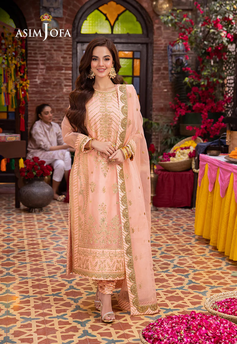 Peach festive Pakistani Salwar suit