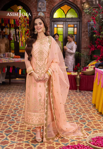 Peach festive Pakistani Salwar suit