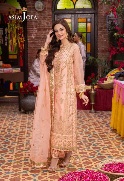 Peach festive Pakistani Salwar suit