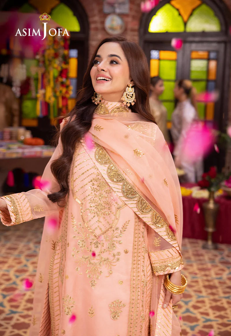 Peach festive Pakistani Salwar suit