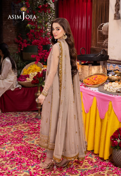 Asim Jofa Net 3 Pcs Suit CS-006