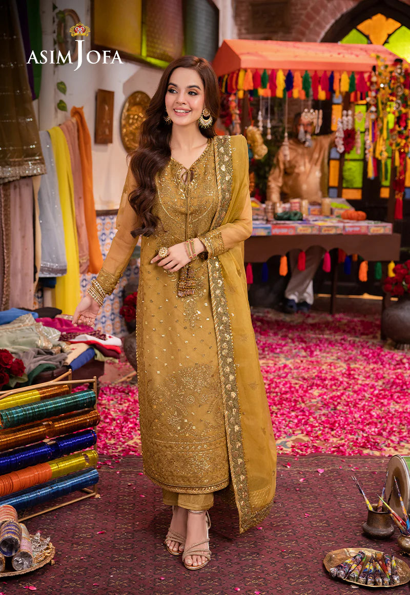 Asim Jofa Golden Festive pakistani salwar suit