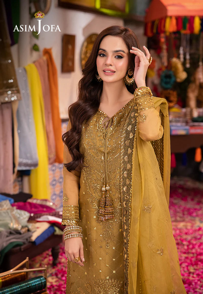 Asim Jofa Golden Festive pakistani salwar suit