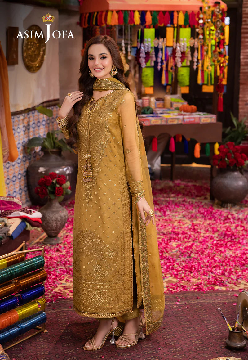 Asim Jofa Golden Festive pakistani salwar suit