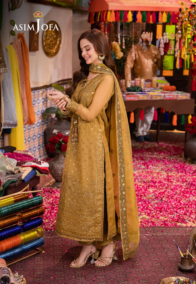 Asim Jofa Golden Festive pakistani salwar suit