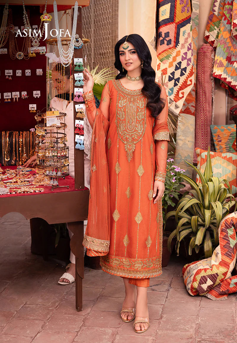 Orange Pakistani Salwar Suit