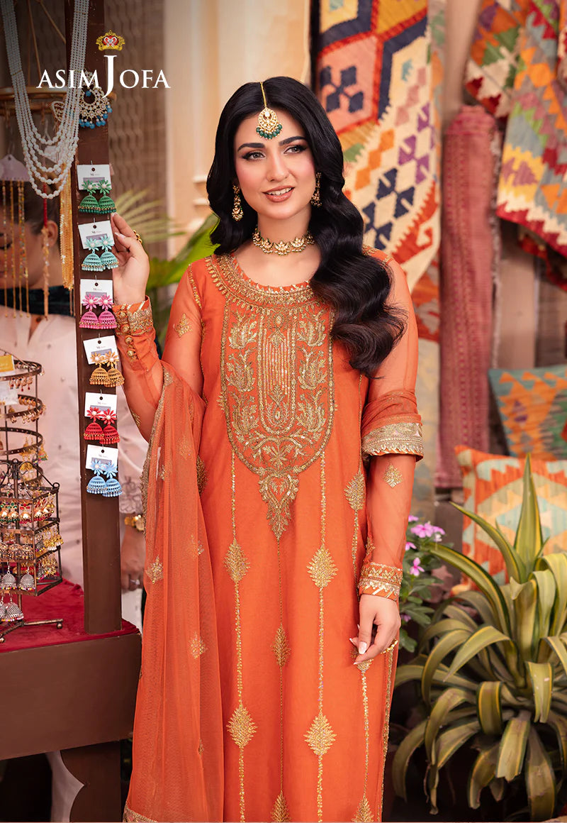 Orange Pakistani Salwar Suit