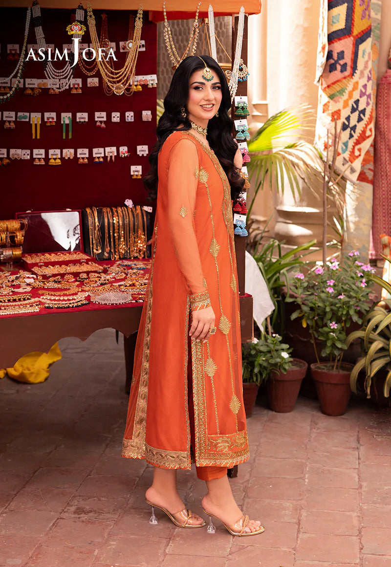 Orange Pakistani Salwar Suit