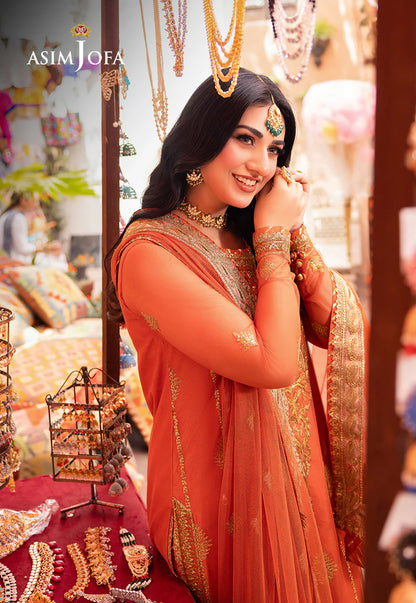 Orange Pakistani Salwar Suit