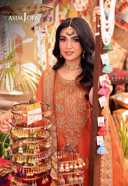 Orange Pakistani Salwar Suit