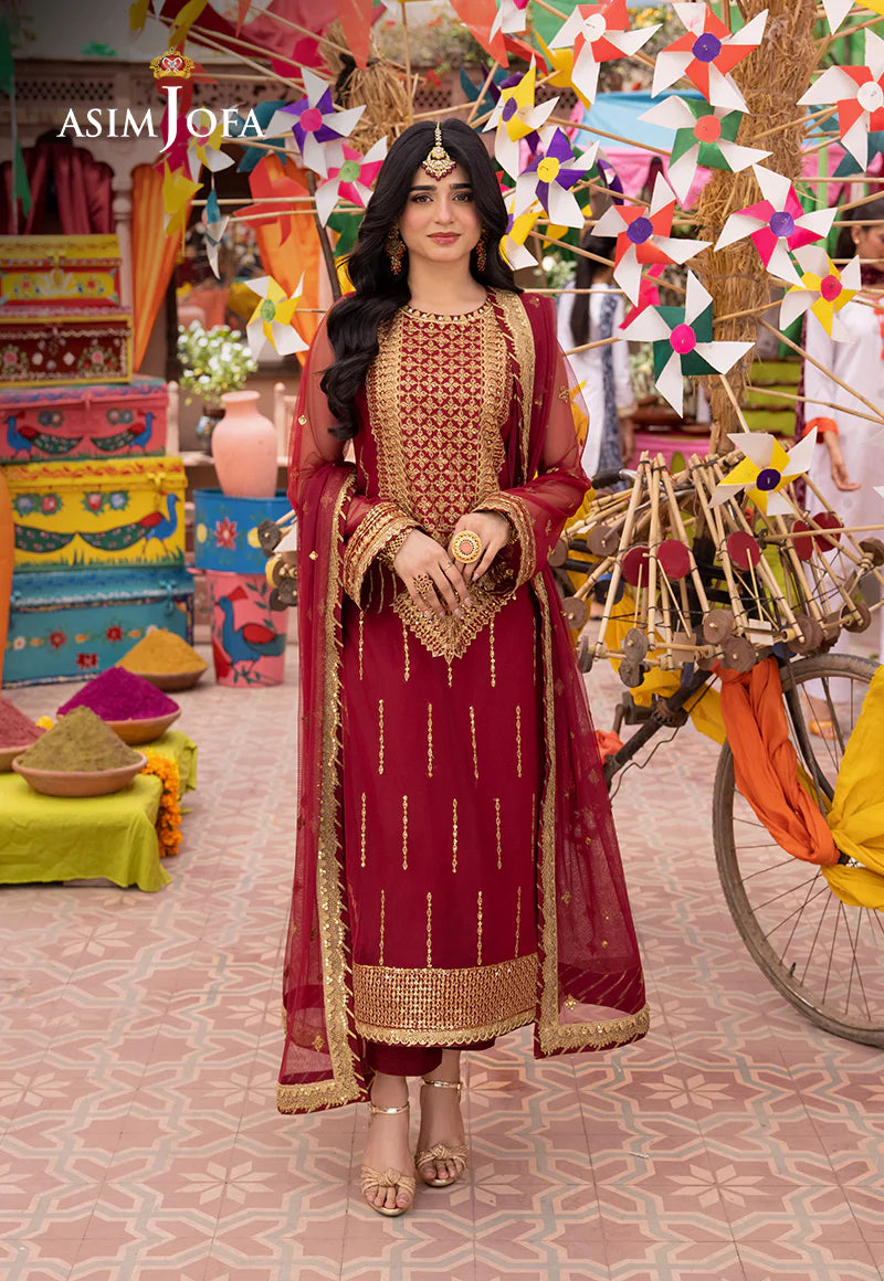 Maroon Pakistani Salwar Suit