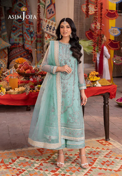 Blue festive Pakistani women salwar suit