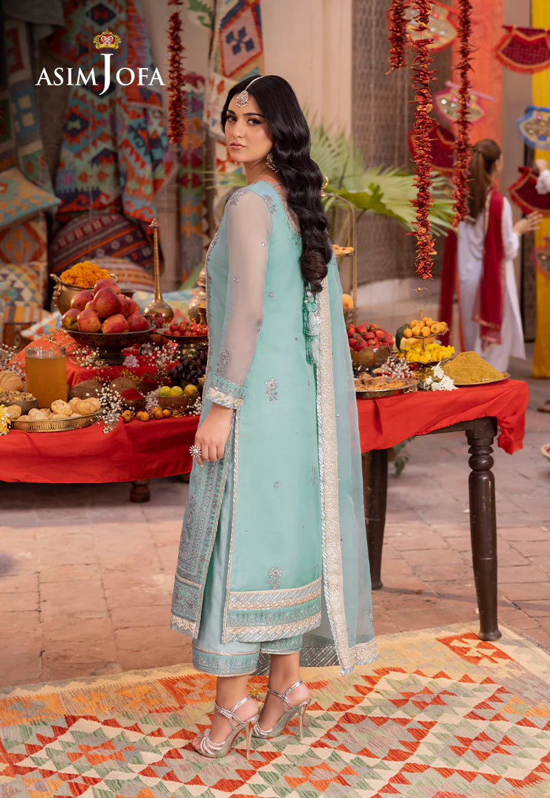 Blue festive Pakistani women salwar suit