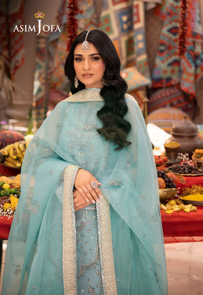 Blue festive Pakistani women salwar suit