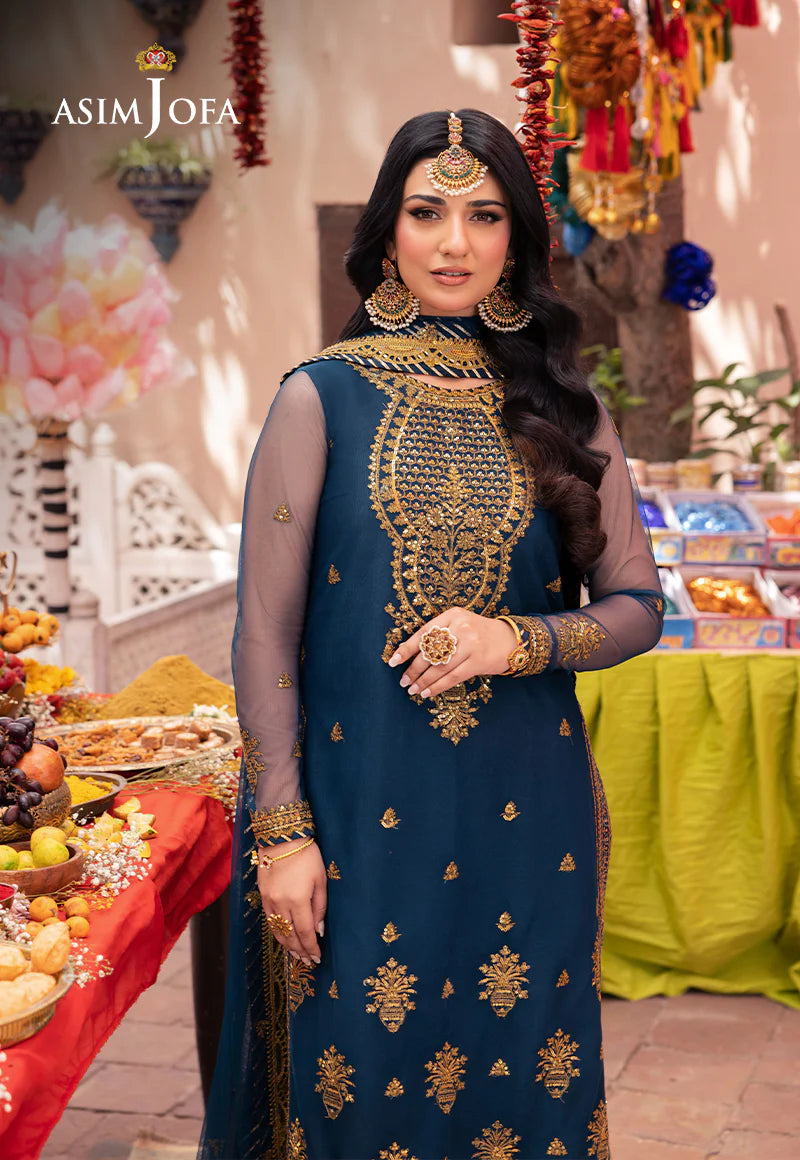 Asim Jofa Net 3 Pcs Suit CS-007