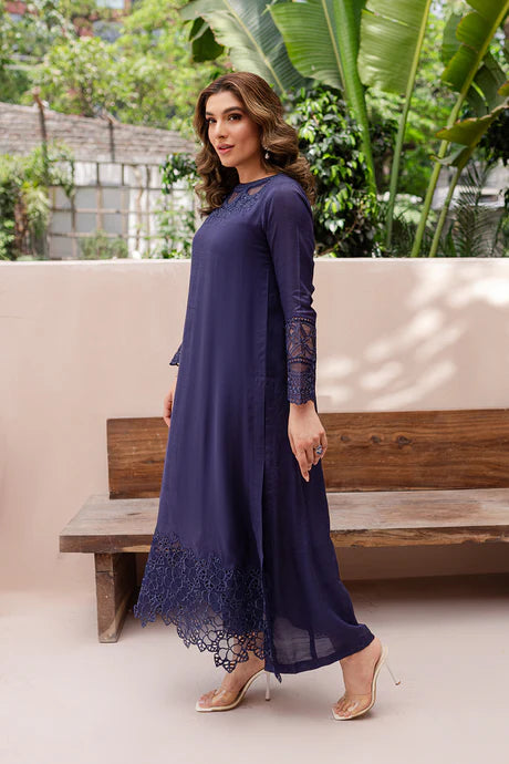 Azure Blue silk Pakistani women dress