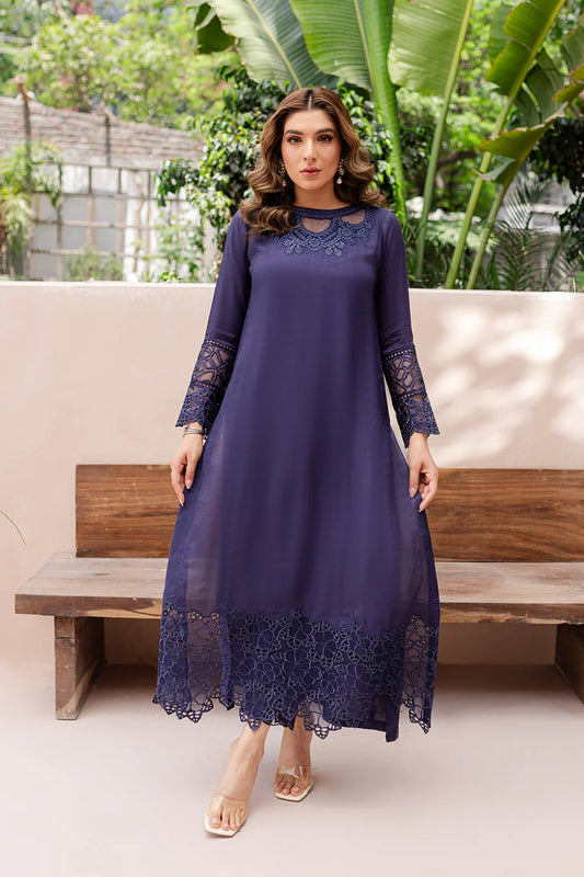 Azure Blue silk Pakistani women dress