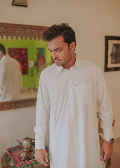 White Shalwar Kameez MN-008