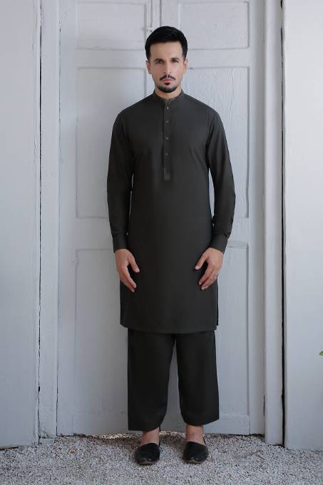 Dark Green Shalwar Kameez Suit MN-007