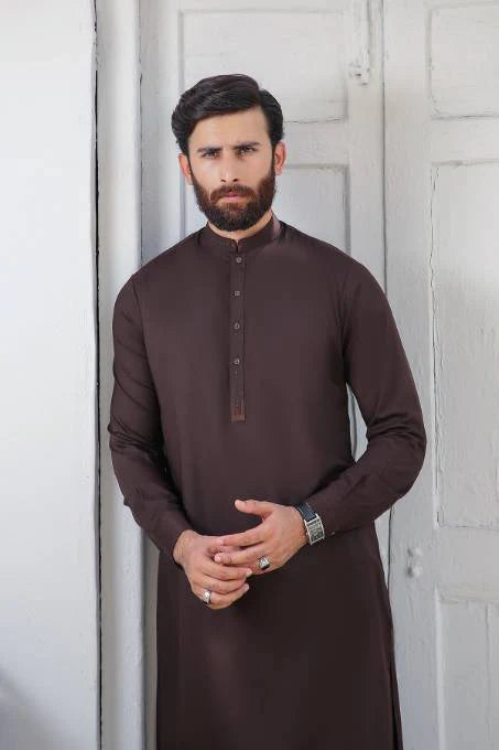 Dark Brown Shalwar Kameez MN-006