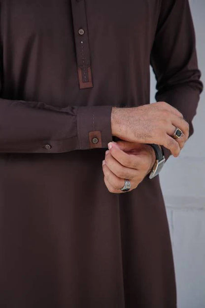 Dark Brown Shalwar Kameez MN-006