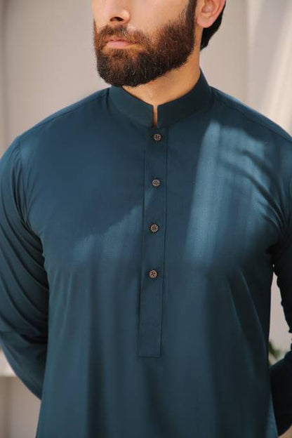 Teal Kurta & Pants MK-004