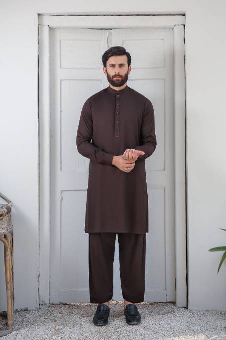 Dark Brown Shalwar Kameez MN-006