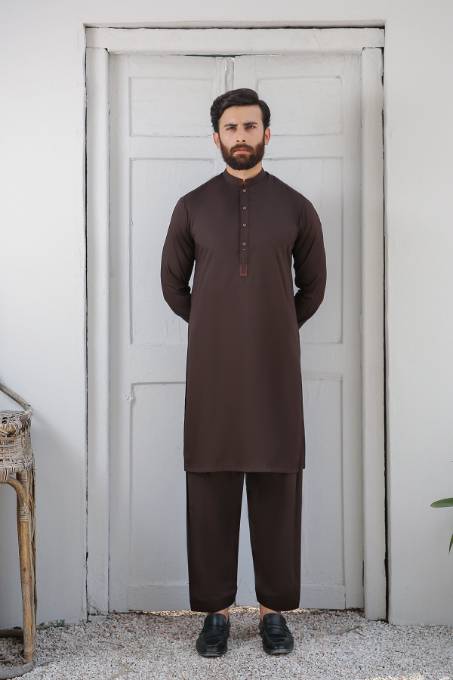 Dark Brown Shalwar Kameez MN-006