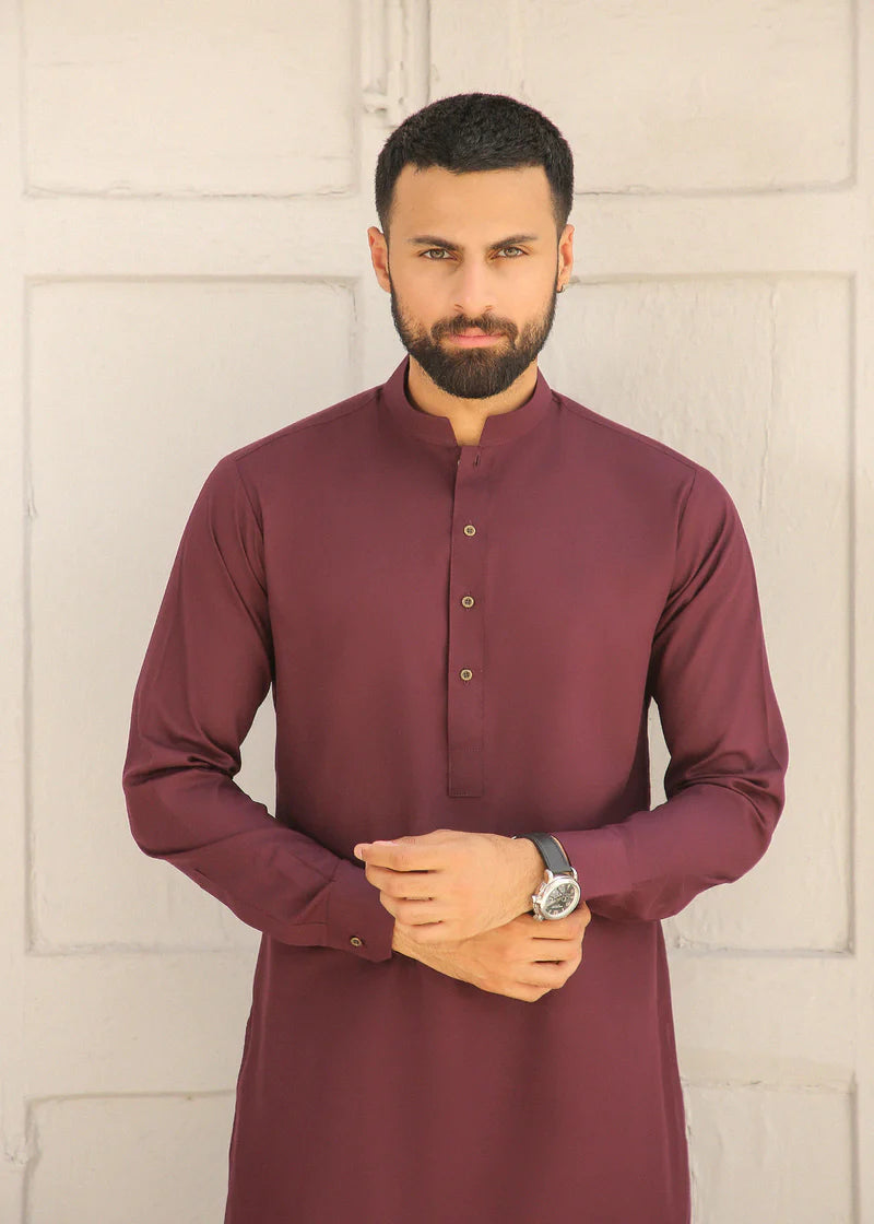 Maroon Kurta & Pants MK-009